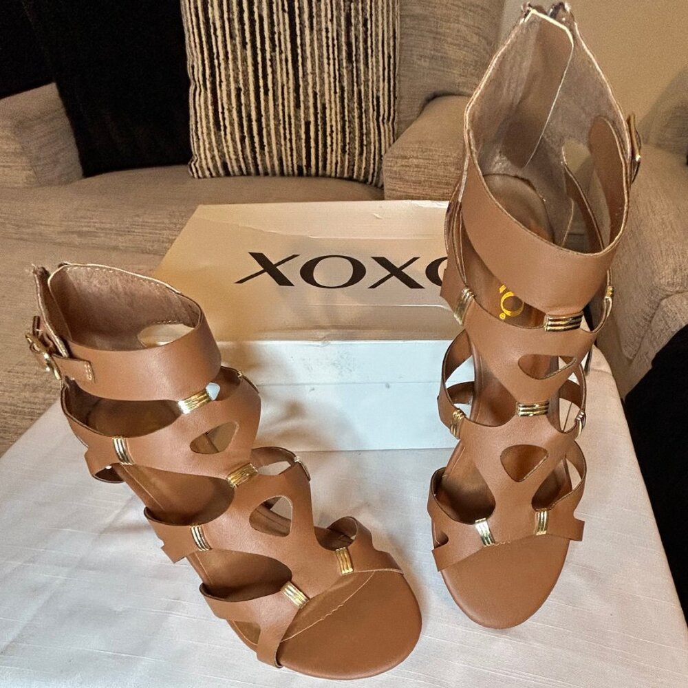 TAN BROWN GLADIATOR SANDAL